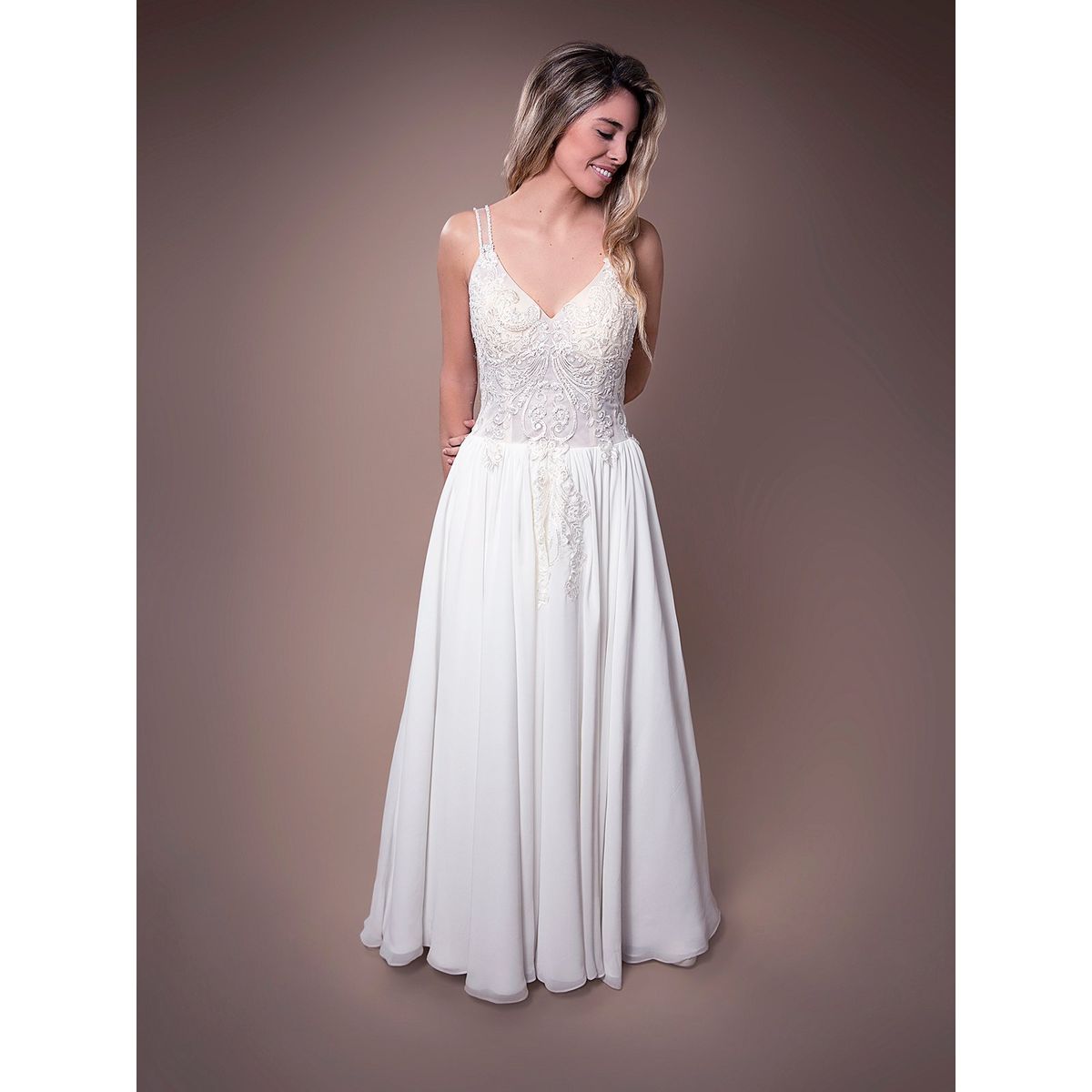 DULCENOVIA - Vestido de Novia Belén falda de Chifón Dulce Novia