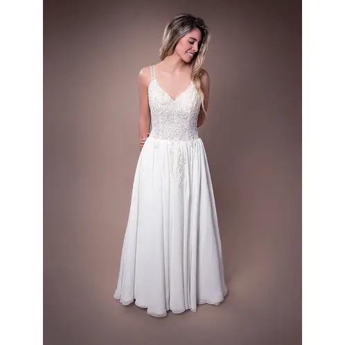 DULCENOVIA - Vestido de Novia Belén falda de Chifón Dulce Novia