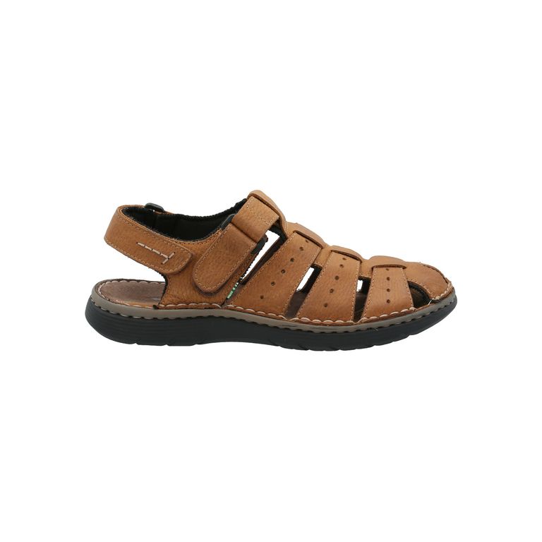 Sandalia Cuero Hombre Riqui Café