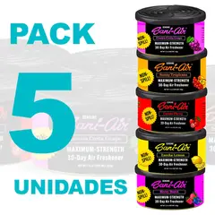 SANI AIR - Pack Spill Proof 5 Latas Aromaticas Para Auto