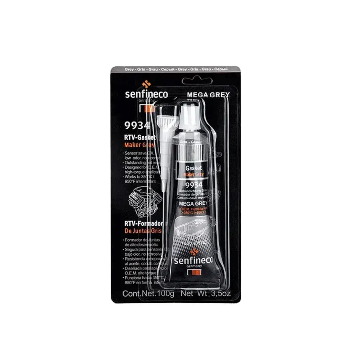 GENERICO - Silicona Rtv Gris Ultra 100 Gramos Senfineco