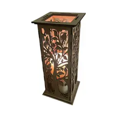 GENERICO - Porta Vela Árbol de la vida color natural corte láser
