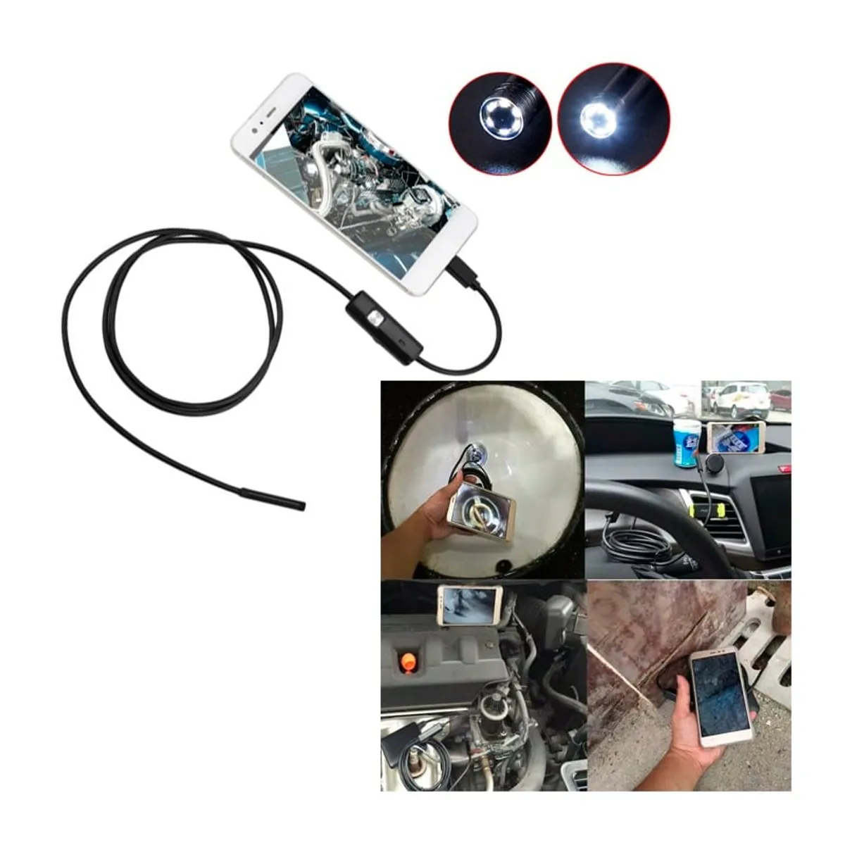 GENERICO - Cámara Endoscópica Para Celular Android 5metros + Otg Tipo C