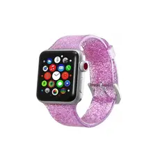 GENERICO - Correa De Silicona Brillante Compatible Con Iwatch 424445mm-MORADO