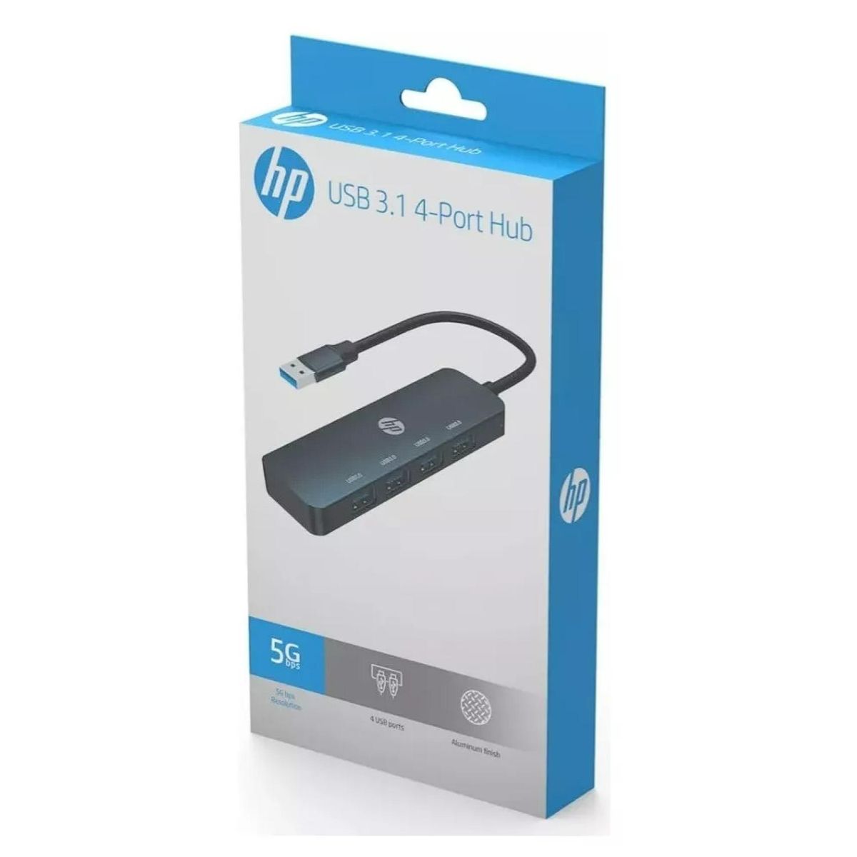 HP - Adaptador HUB USB 4 Puertos USB 3.0 DHC-CT100 HP