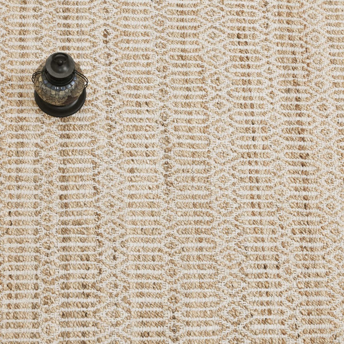 DECOGHAR - Alfombra Yute Diamante Natural 280x365 cm