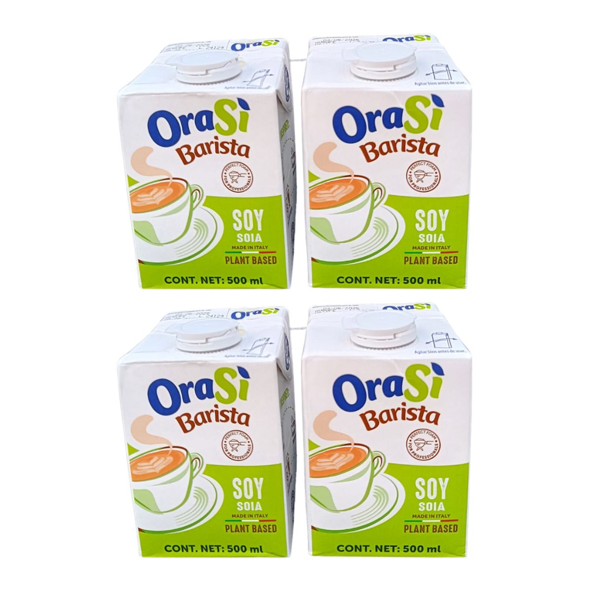 GENERICO - Pack 4u Orasi Barista 500ml - Soya Pack 4u Vegana