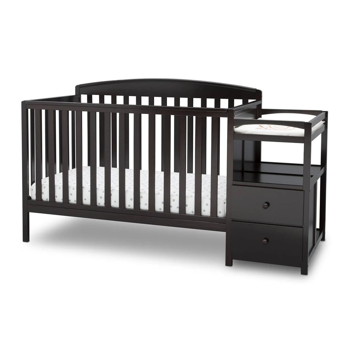 DELTA CHILDREN - Cuna convertible y mudador Royal Cherry