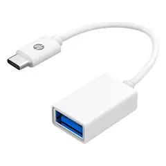 HP - Adaptador OTG USB C A USB 3.0 Hembra Blanco DHC-CT105