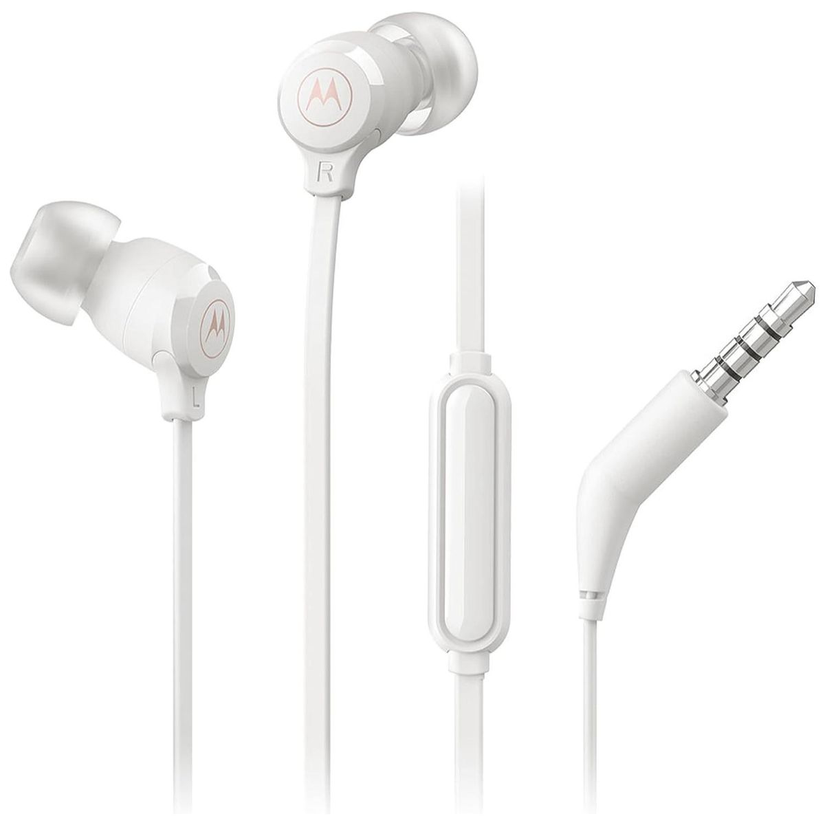 MOTOROLA - Audifonos Alambricos Manos Libres Jack 35mm Blanco EarBuds3S