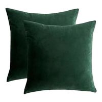Pack 2 Funda Velvet De Cojín Terciopelo 45x45 Verde Oscuro