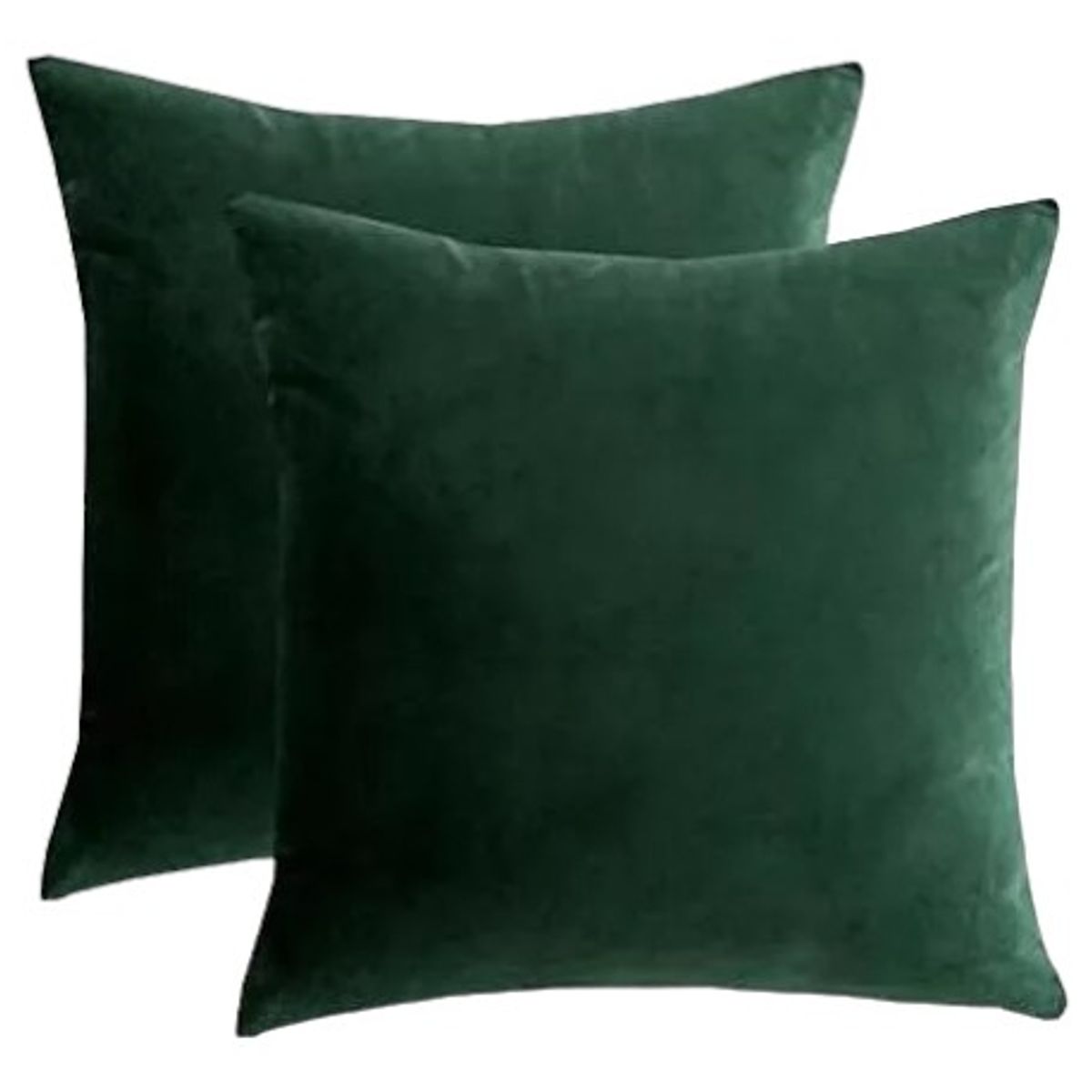 GENERICO - Pack 4 Funda Velvet De Cojín Terciopelo 45x45 Verde Oscuro