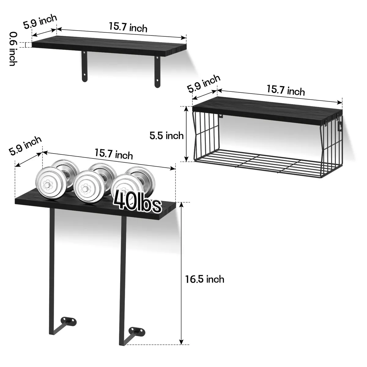 HALMAN - Negro Estante de baño para pañuelos y toallitas