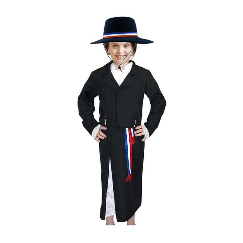 TODODISFRACESCHILE - Disfraz Traje Huasa Elegante con sombrero Talla 7 a 9 años
