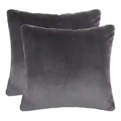 GENERICO - Funda Velvet De Cojín Terciopelo 45x45 Gris 1 Und