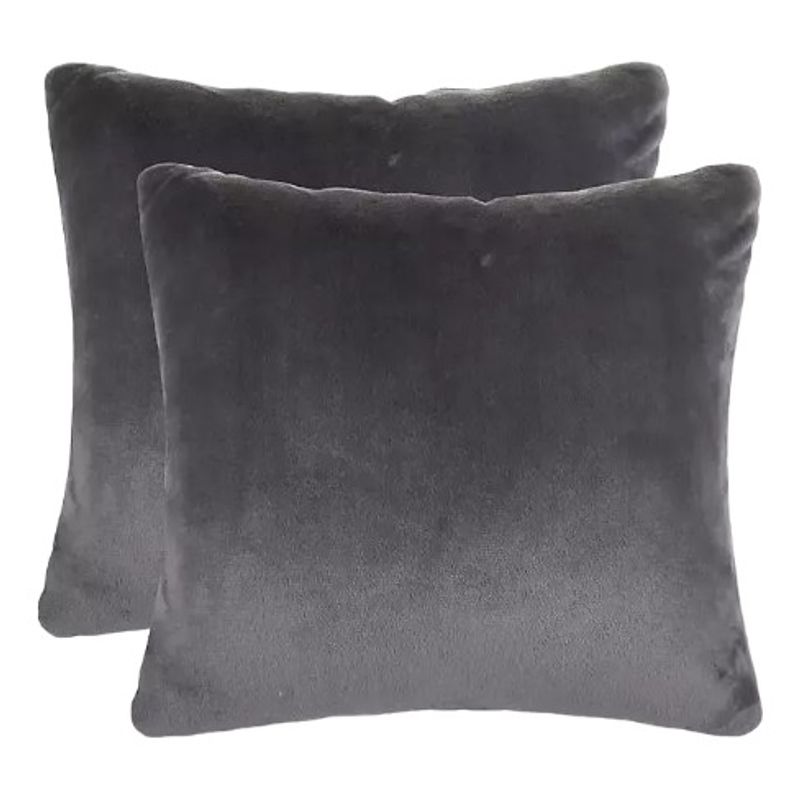 GENERICO - Pack 2 Funda Velvet De Cojín Terciopelo 45x45 Gris