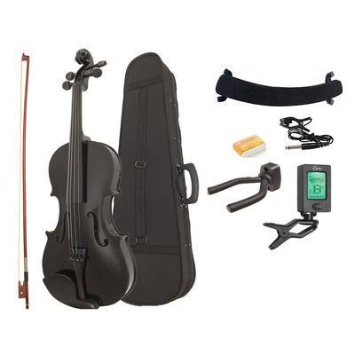 Imagen 2 del producto Violín 4/4 Negro para Principiantes con Estuche y Accesorios