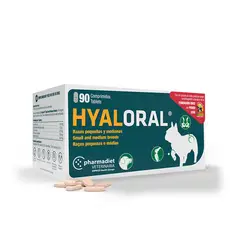 PHARMADIET - Hyaloral Raza Pequeña Mediana 90 Comprimidos