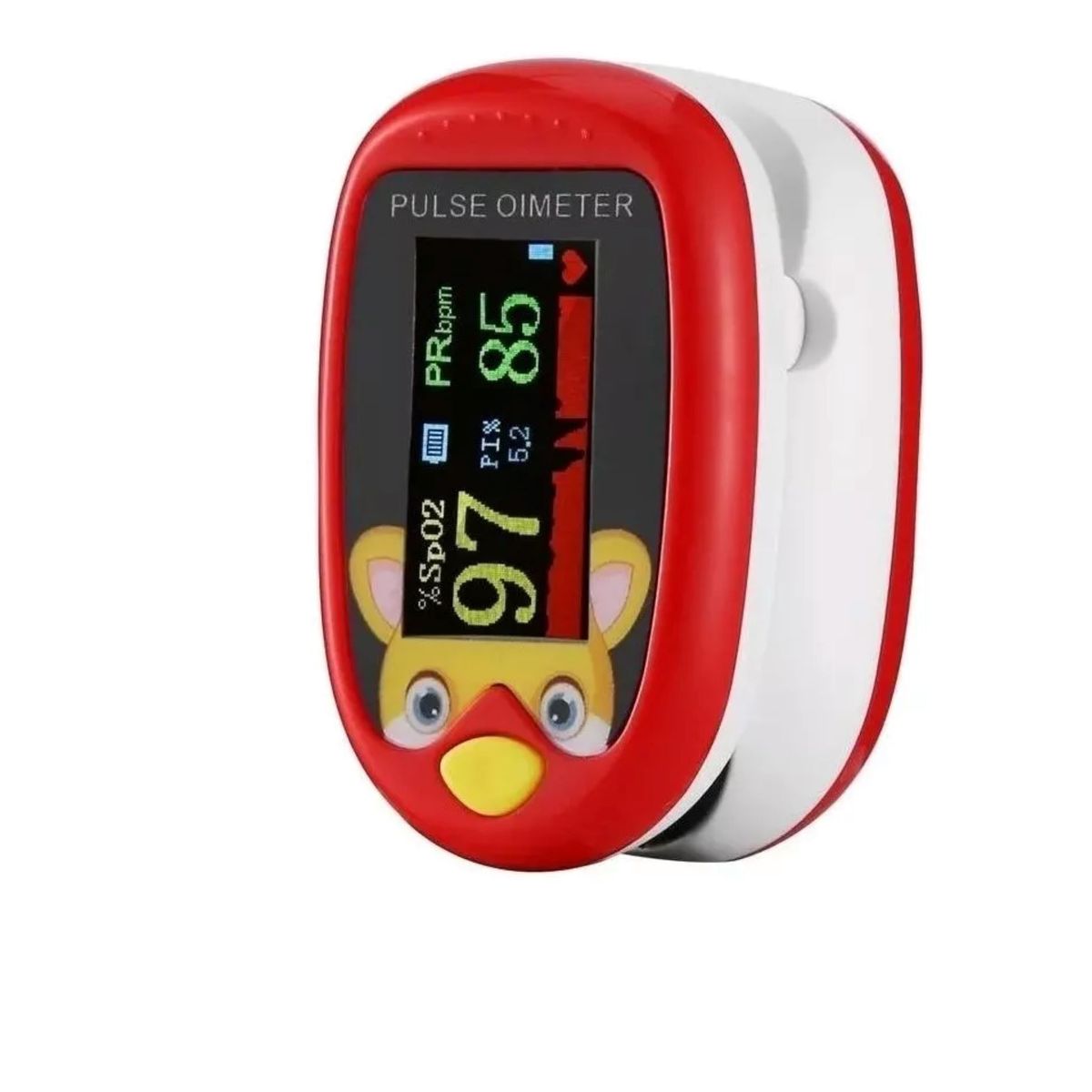 MUNDO MAGIA - Oxímetro De Pulso Para Dedo Pediátrico Rojoblanco