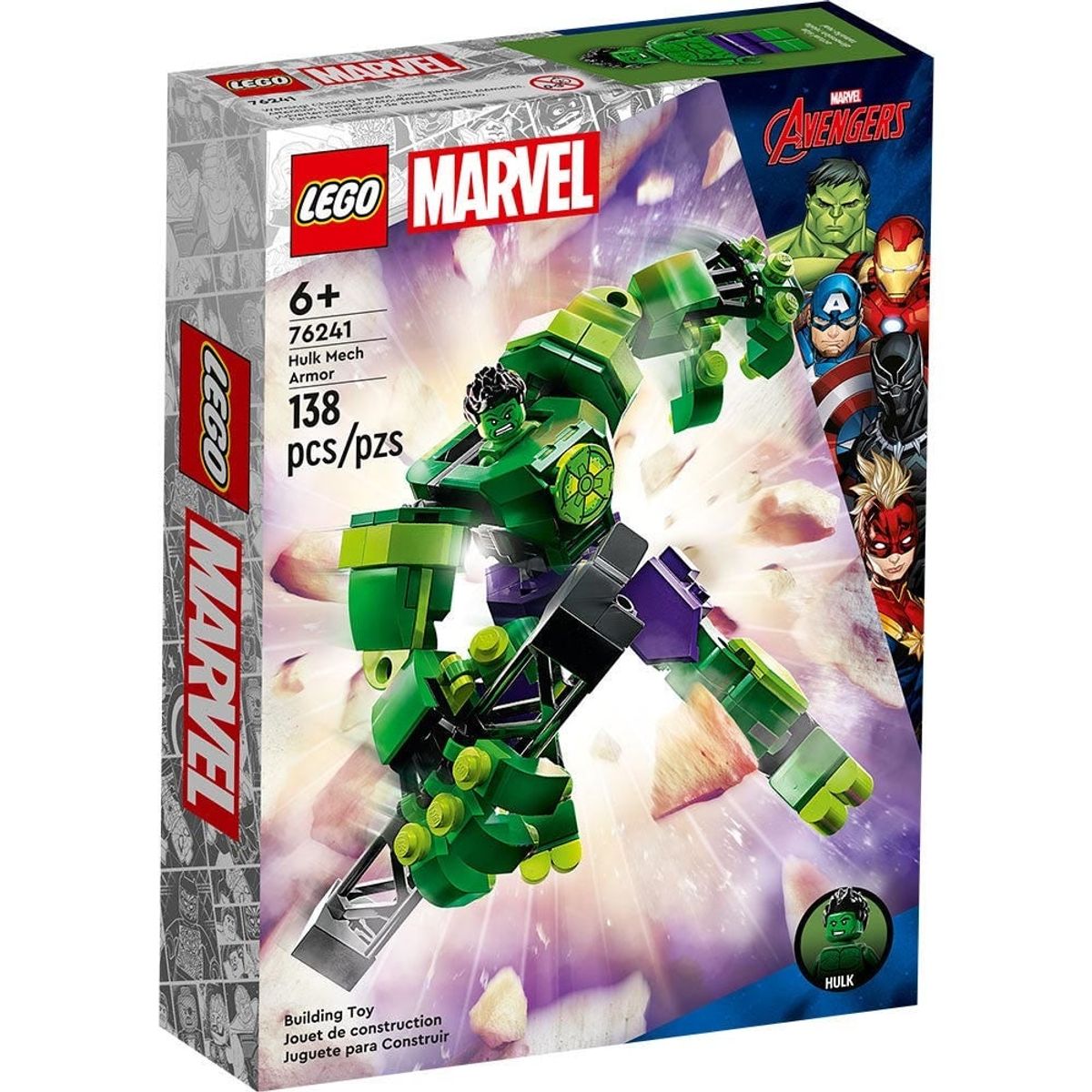 LEGO - Lego Super Heroes Armadura Robótica De Hulk 76241 138 Piezas