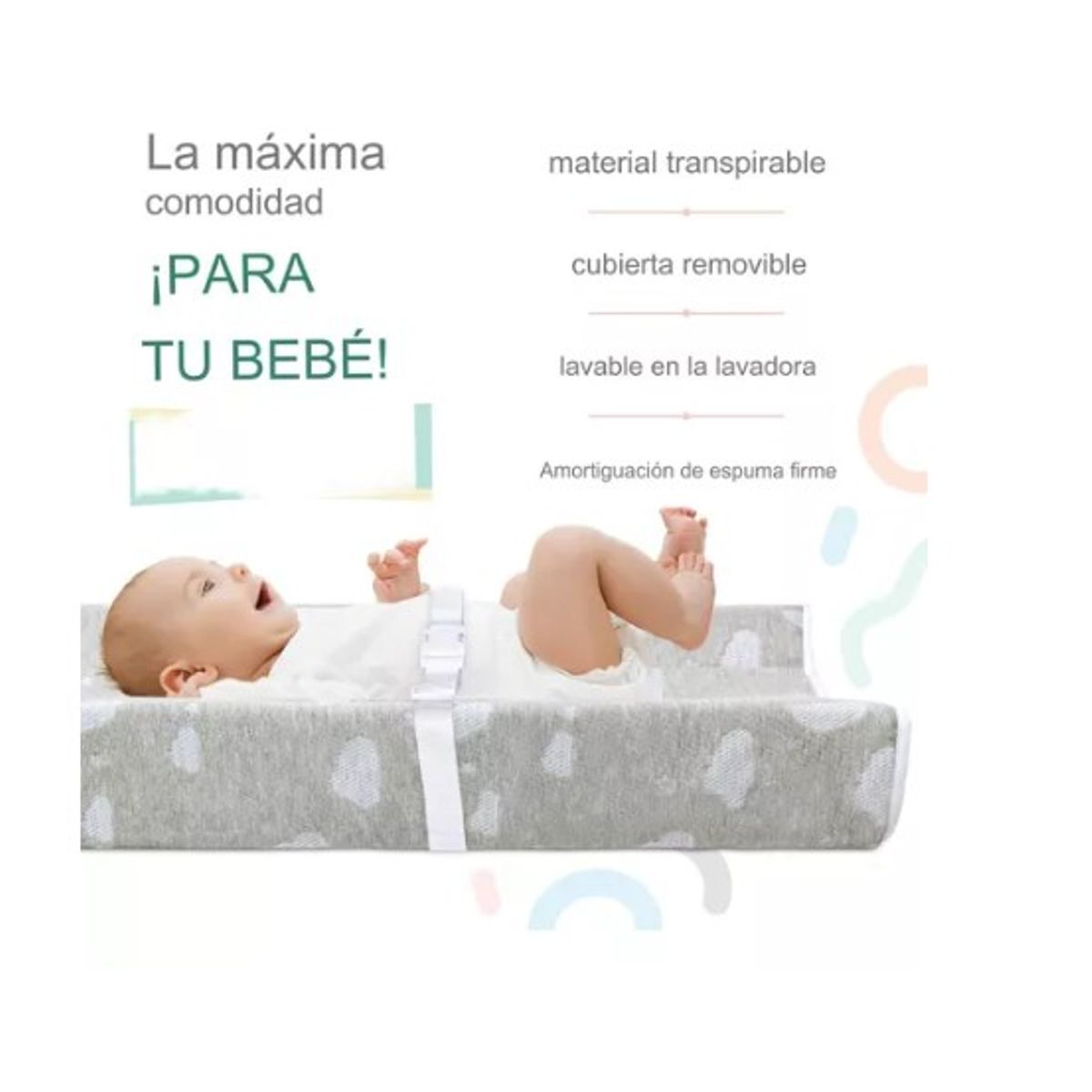 OFERTABKN - Cambiador Mudador Anatómico Impermeable Para Bebe Portátil