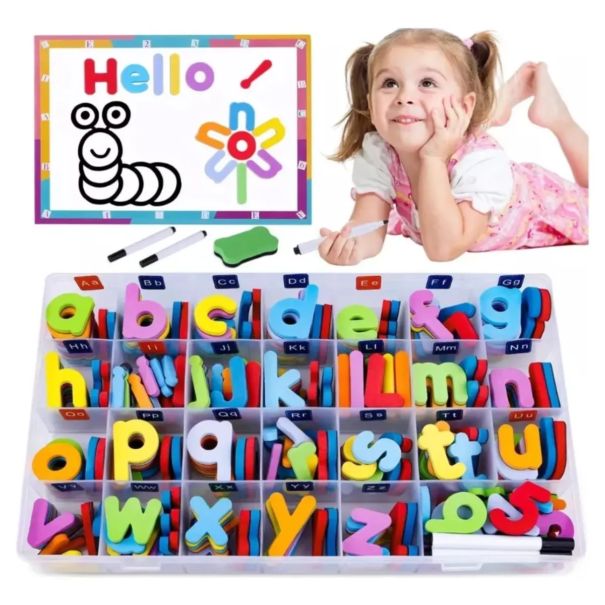 MUNDO MAGIA - Juego Magnético De Letras Y Números 212 Pcs