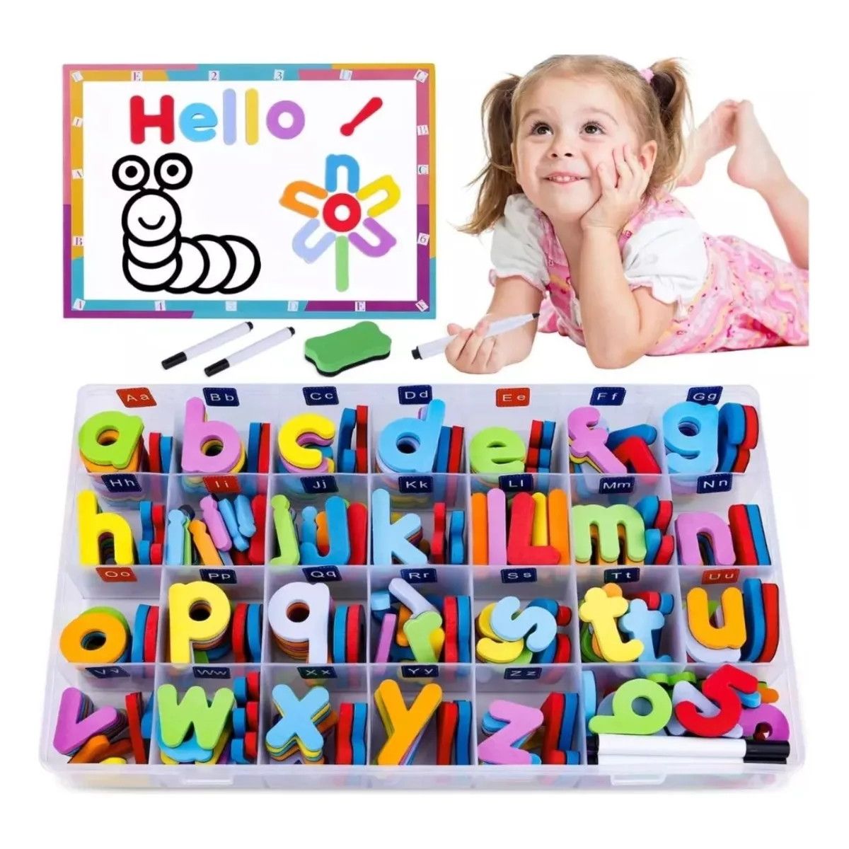 MUNDO MAGIA - Juego Magnético De Letras Y Números 212 Pcs