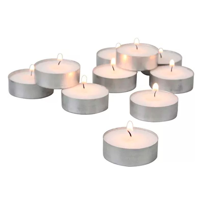 GENERICO - Pack 50 Velas Para Decoración Blancas