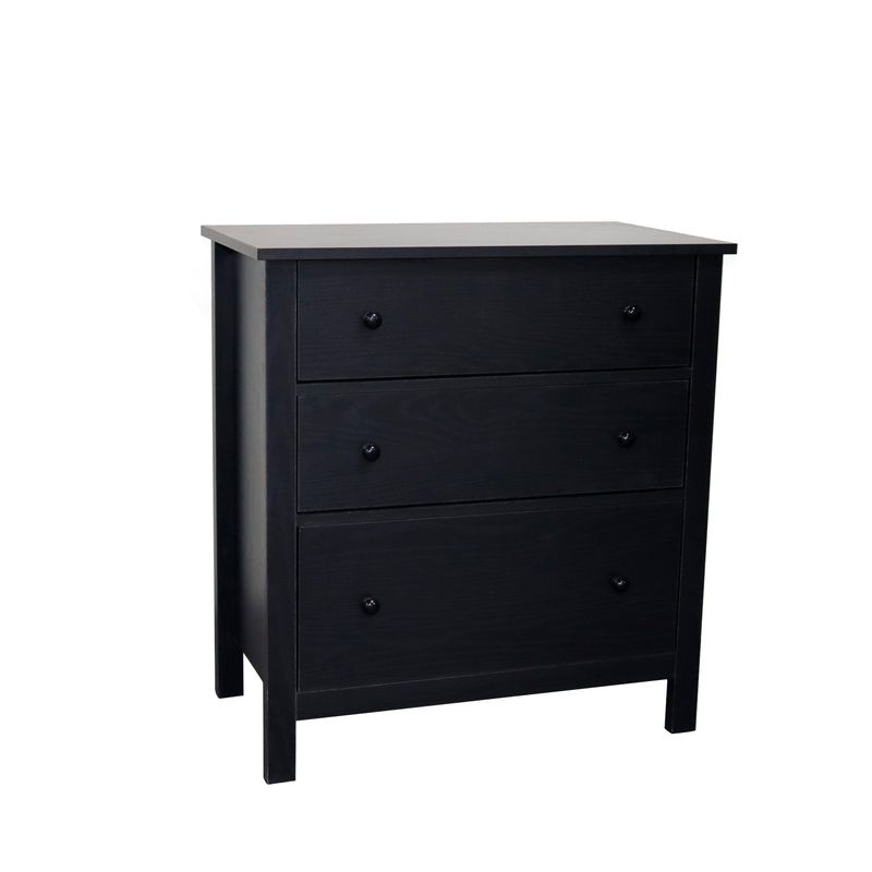 KLIK - Cajonera Comoda 3 Cajones Organizador Dormitorio Negra