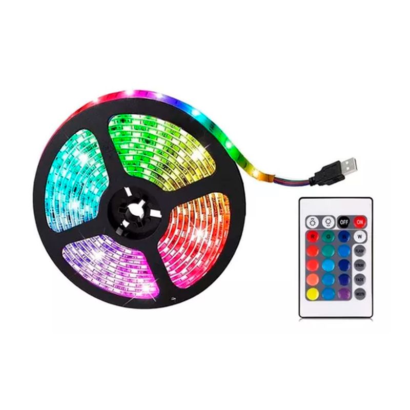 GENERICO - Cinta Tira De Luz LED Rgb 5 metros