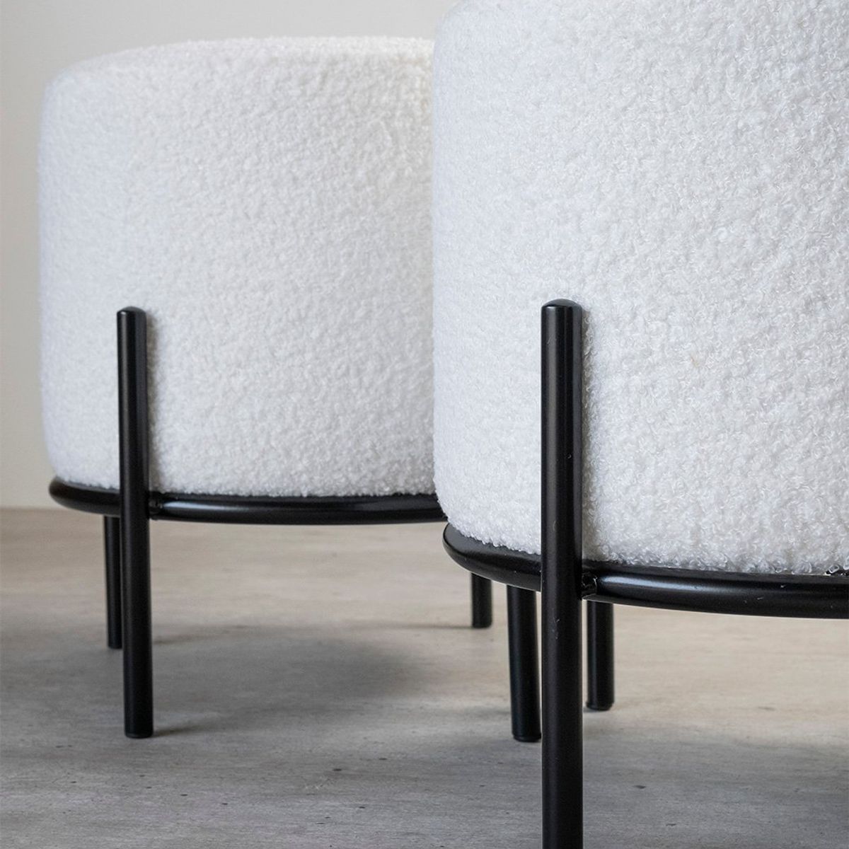 GENERICO - Puff Snow Teddy Terciopelo Reposapiés VenHoouse