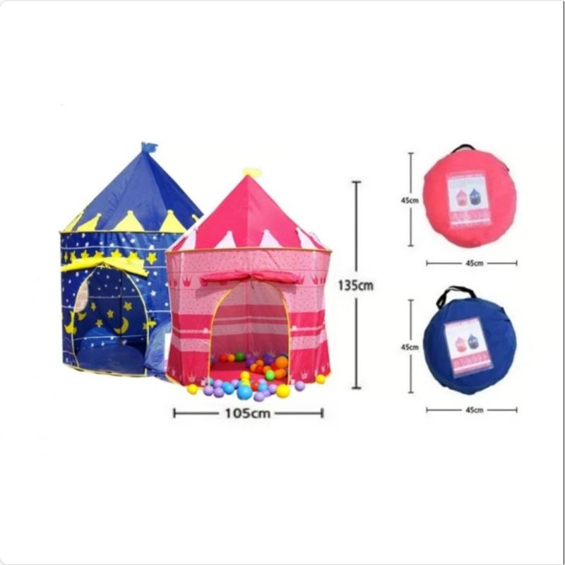 GENERICO - Castillo Carpa Para Niños Y Niñas Infantil Azul
