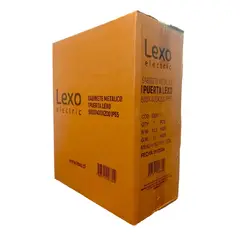 LEXO - GABINETE TABLERO METALICO 500X400X200MM S/P. 1 PUERTA IP65 RAL 7032
