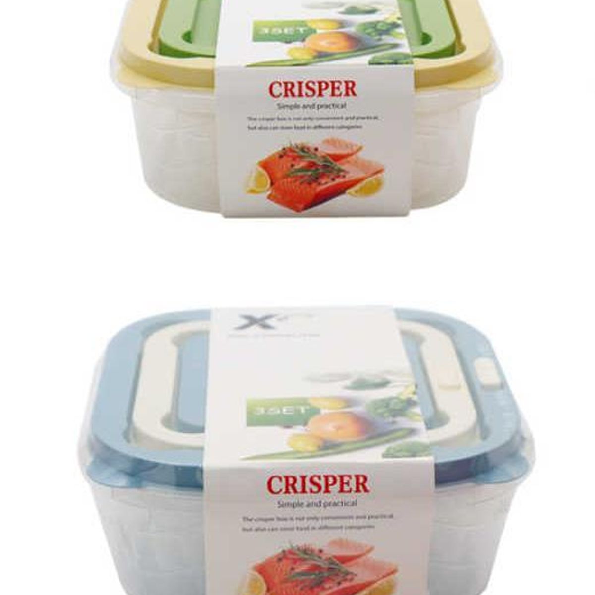 GENERICO - Set 3 Contenedores Alimento Tapa Herméticos Almacenamiento