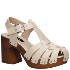 POLLINI - Sandalia Casual Mujer Beige