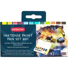 DERWENT - Set 12 Tintas en Pastillas Acuarelables Inktense N°1