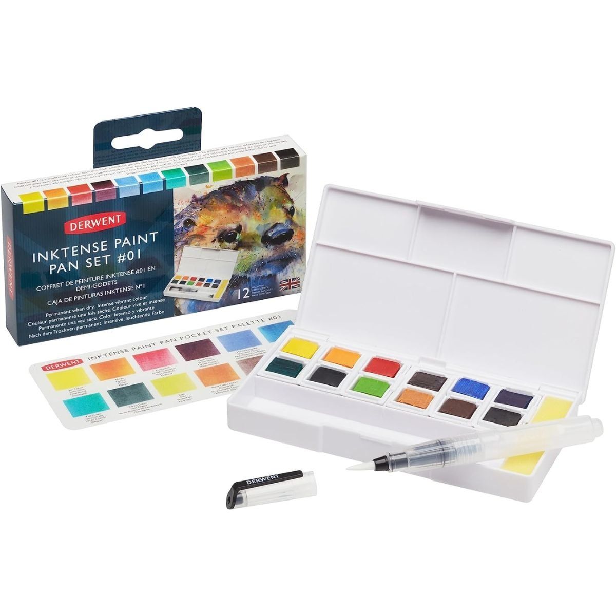 DERWENT - Set 12 Tintas en Pastillas Acuarelables Derwent Inktense N°1