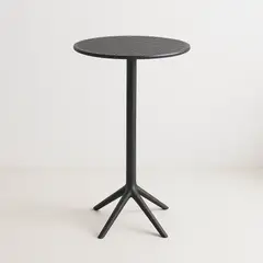 KLIK - Mesa Alta de Centro Salón Bar Redonda Negra Polipropileno