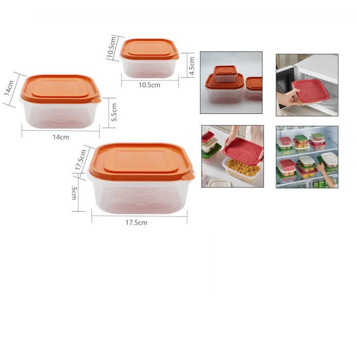 GENERICO - Set 3 Contenedores Alimento