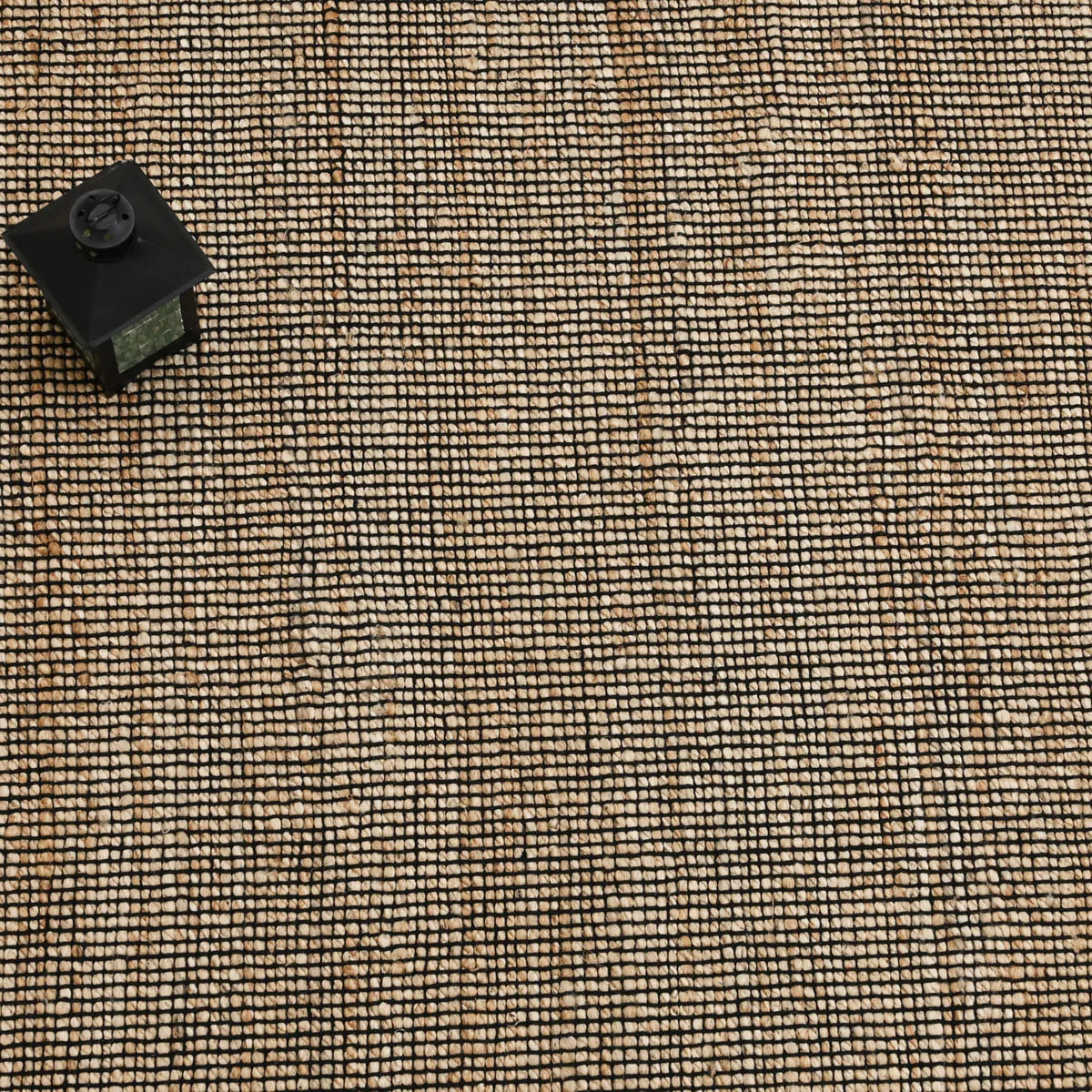 DECOGHAR - Alfombra de Yute Algodón PXP Negro 150x210 cm