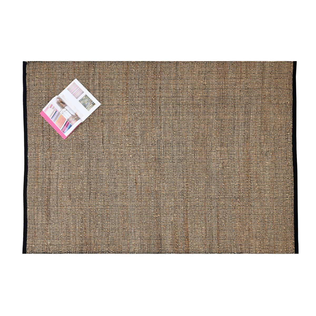 DECOGHAR - Alfombra de Yute Algodón PXP Negro 150x210 cm
