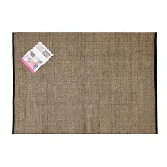 GENERICO - Alfombra de Yute Algodón PXP Negro 150x210 cm