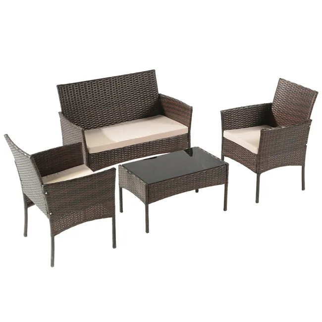 NOVAHUS - Set Terraza 4 Piezas Positano Café