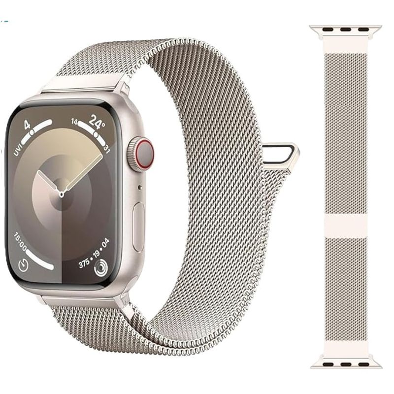 GENERICO - Correa Acero Inoxidable Magnetica para Apple Watch 42mm44mm45mm49mm