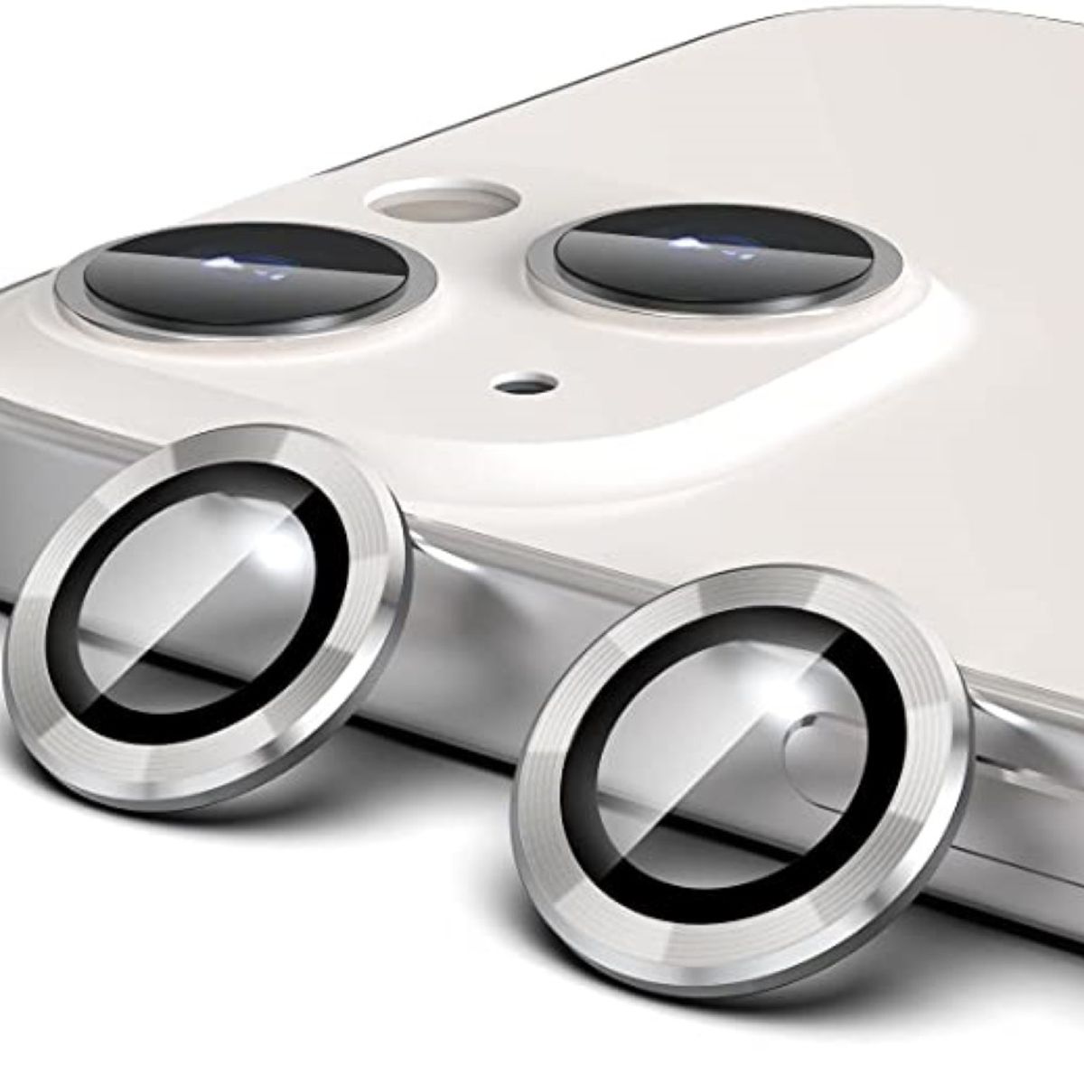 GENERICO - Protector De Lentes Para Cámara iPhone 15 Normal/ 15 Plus Silver