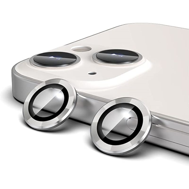GENERICO - Protector De Lentes Para Cámara iPhone 15 Normal/ 15 Plus Silver