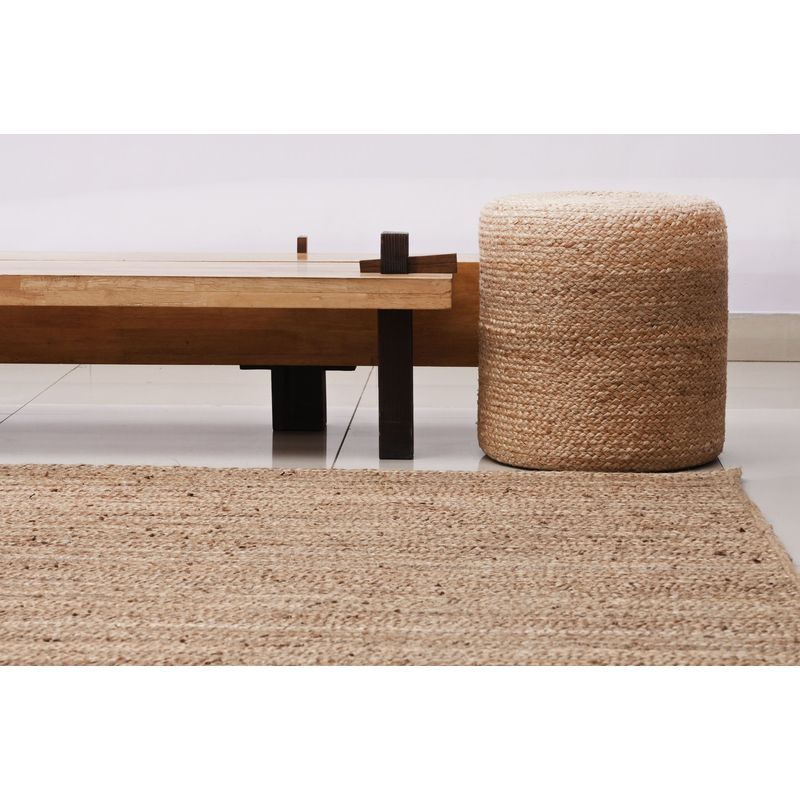GENERICO - Pouf de Yute Natural Redondo 40x40 cm