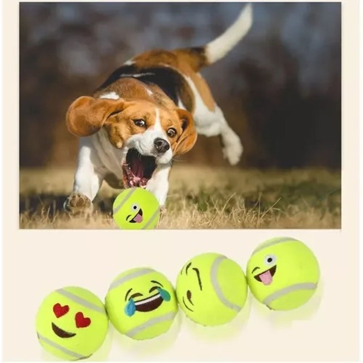 GENERICO - Pelota De Tenis Para Perros Juguete Mascotas - Diseño Emojis