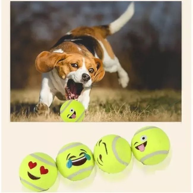 GENERICO - Pelota De Tenis Para Perros Juguete Mascotas - Diseño Emojis