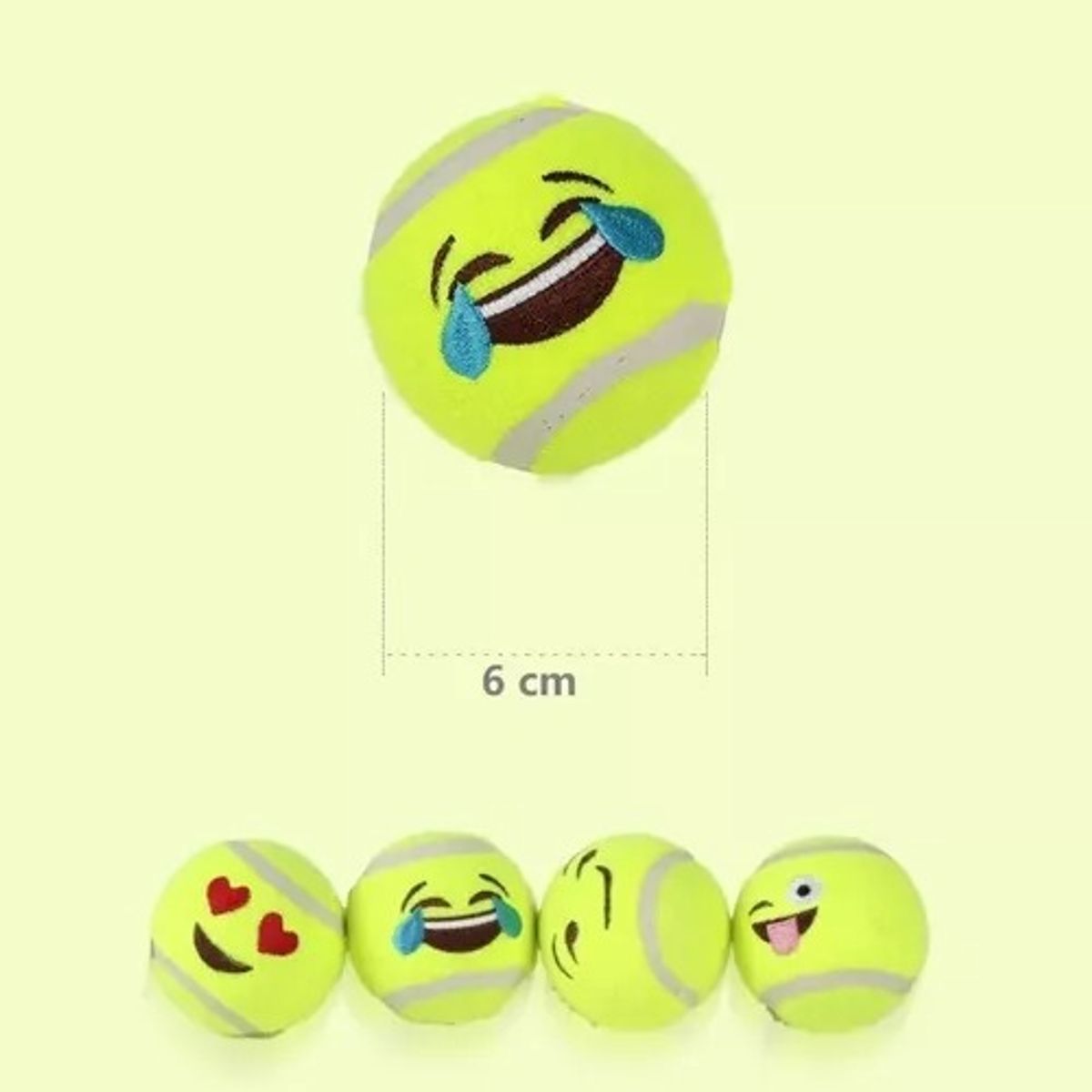 GENERICO - Pelota De Tenis Para Perros Juguete Mascotas - Diseño Emojis